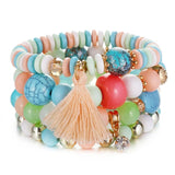 amazing price Crystal Bead Bracelets for Women Vintage Bracelet Female  Tassel Natural Stone Charms Wristband  pulseira feminina